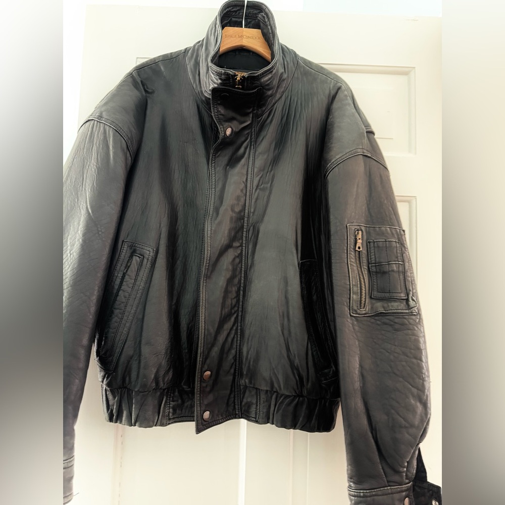 Men's Black Leather Jacket